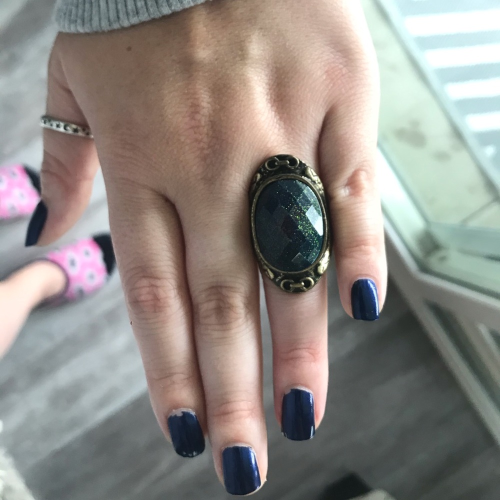 blue jewel ring